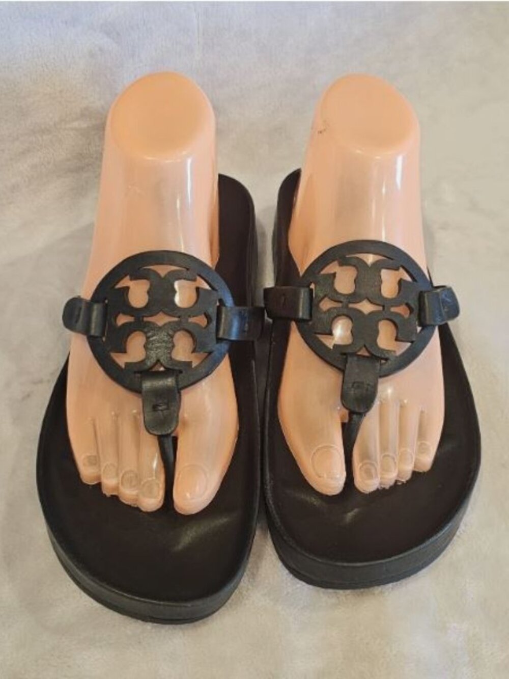 Tory Burch Black Miller Cloud Thong- Excellent Condition-size 8.5